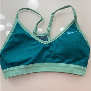 Nike Turquoise and Mint Green Sports Bra Sz S